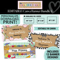 Load image into Gallery viewer, Personalized Editable Canva Kraft Style Banner Bundle 4