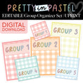 Load image into Gallery viewer, Printable Pastel Editable Group Organizer Set | Pretty in Pastel
