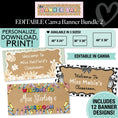 Load image into Gallery viewer, Personalized Editable Canva Kraft Style Banner Bundle 2