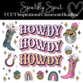 Load image into Gallery viewer, Sparkly Spur Pre-Printed Classroom Decor Bundle