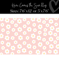 Load image into Gallery viewer, Retro Daisies on Pink Rug Classroom Rug by Flagship