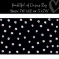 Load image into Gallery viewer, Small Daisies on Black Rug Classroom Rug by Flagships