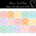 Load image into Gallery viewer, Pastel Rainbow Smileys Classroom Rug by Schoolgirl Style