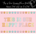 Load image into Gallery viewer, Pink This Is Our Happy Place Rug Classroom Rug by Schoolgirl Style