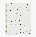 Load image into Gallery viewer, Spiral Notebook | Cream & Black Scatter Dot | Stationery | Style House Design Studio