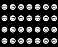 Load image into Gallery viewer, Black and White Happy Faces Sit Spot Classroom Mat by Schoolgirl Style