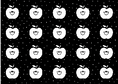 Load image into Gallery viewer, Black and White Apple Sit Spot Classroom Mat by Schoolgirl Style
