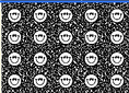 Load image into Gallery viewer, Black and White Happy Faces Sit Spot on Composition Classroom Mat by Schoolgirl Style