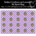 Load image into Gallery viewer, Cowboy Sit Spots on Lavender Checkerboard Classroom Rug by Schoolgirl Style