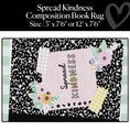 Load image into Gallery viewer, Spread Kindness Composition Book Classroom Rug by Schoolgirl Style