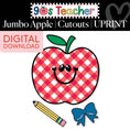 Load image into Gallery viewer, Printable Retro Apple Jumbo Cutout | 90s Teacher