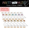 Load image into Gallery viewer, Printable Pastel Goose Bulletin Board Cutouts | Pretty in Pastel
