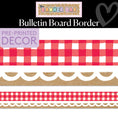 Load image into Gallery viewer, Apple Orchard Gingham Bulletin Board Border | Banner Bar