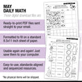 Load image into Gallery viewer, Printable Second Grade May Daily Math
