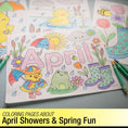 Load image into Gallery viewer, Free Printable April Coloring Pages Pack 2