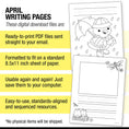 Load image into Gallery viewer, Printable April Writing Pages