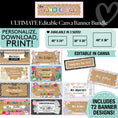 Load image into Gallery viewer, Ultimate Personalized Editable Canva Kraft Style Banner Bundle