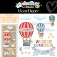 Load image into Gallery viewer, Learning Takes Flight Hot Air Balloon Door Decor Set | Storybook Circus
