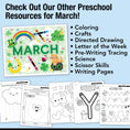 Load image into Gallery viewer, Printable Preschool March Daily Math