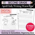 Load image into Gallery viewer, Printable Second Grade April Daily Writing Warm Ups
