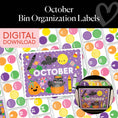 Load image into Gallery viewer, October Bin Organization Label
