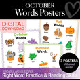 Load image into Gallery viewer, Printable October Words Posters