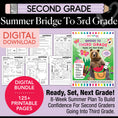 Load image into Gallery viewer, Printable Bridge To Third Grade Digital Summer Workbook