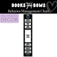Load image into Gallery viewer, Black and White Behavior Management Chart | Books and Bows