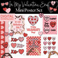 Load image into Gallery viewer, In My Valentine Era Mini Posters Set | Valentine's Day Classroom Decor UPRINT | Schoolgirl Style