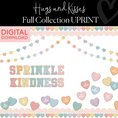 Load image into Gallery viewer, Valentine's Day Classroom Decor | Hugs and Kisses Collection | UPRINT | Schoolgirl Style
