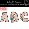 Load image into Gallery viewer, Wooden bulletin board letters with flowers