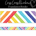 Load image into Gallery viewer, Crisscross Rainbow Classroom Border by Schoolgirl Style