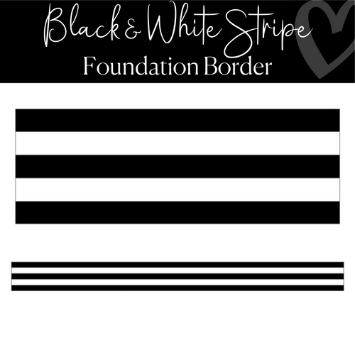 Black and White Stripes Bulletin Board Border by Schoolgirl Style