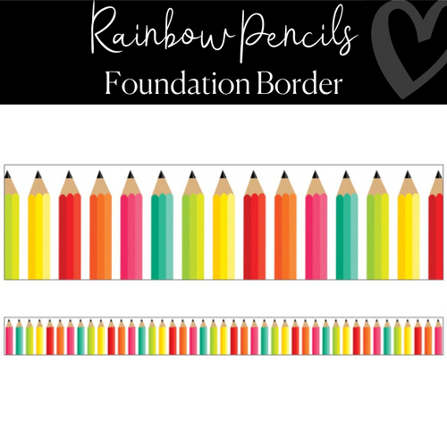 Rainbow Pencils Bulletin Board Border by Schoolgirl Style