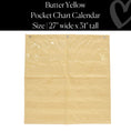 Load image into Gallery viewer, Butter Yellow Pocket Chart – 44 Pockets | Classroom Calendar for Teachers