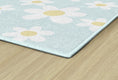Load image into Gallery viewer, White Daisies on Blue Classroom Rug by Schoolgirl Style