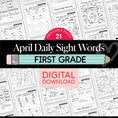 Load image into Gallery viewer, Printable First Grade April Daily Sight Words