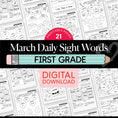 Load image into Gallery viewer, Printable First Grade March Daily Sight Words