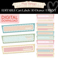 Load image into Gallery viewer, Printable Calming Editable 10 Drawer Cart Labels | Miss Honey's Cottage Classroom
