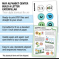 Load image into Gallery viewer, Printable Preschool May Alphabet Center Build a Letter Caterpillar