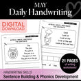 Load image into Gallery viewer, Printable May Daily Handwriting