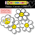 Load image into Gallery viewer, Printable Daisies Bulletin Board Cutouts | School Days
