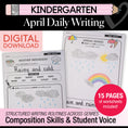 Load image into Gallery viewer, Printable Kindergarten April Daily Writing