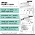 Load image into Gallery viewer, Printable First Grade March Daily Reading