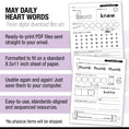 Load image into Gallery viewer, Printable Second Grade May Daily Heart Words