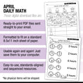 Load image into Gallery viewer, Printable Second Grade April Daily Math
