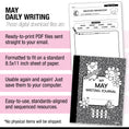Load image into Gallery viewer, Printable Kindergarten May Daily Writing