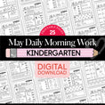 Load image into Gallery viewer, Printable Kindergarten May Daily Morning Work