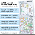 Load image into Gallery viewer, Printable Preschool April Letter of the Week