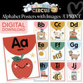 Load image into Gallery viewer, Printable Vintage Alphabet Posters with Images | Storybook Circus